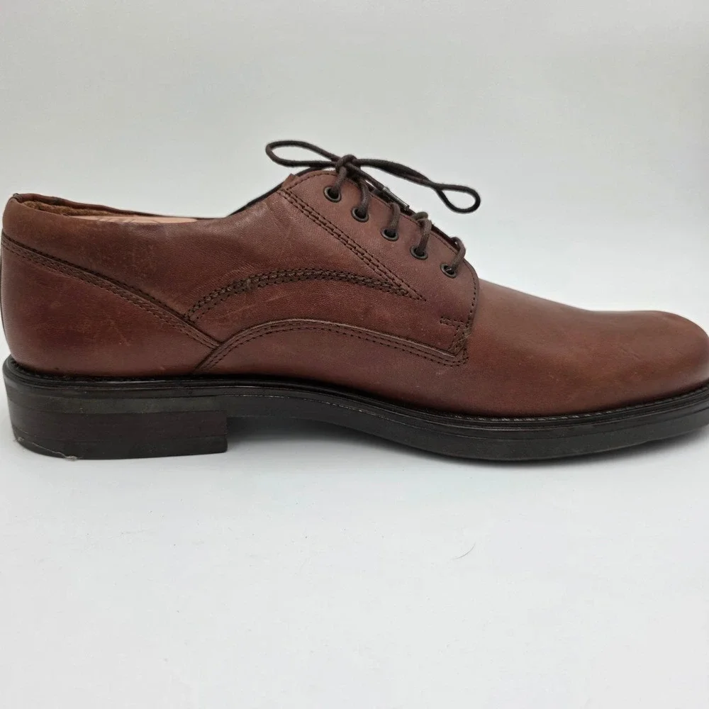 Clarks Mens Brown Leather Derby Dress Shoes Made in Italy Size 11 N 36793